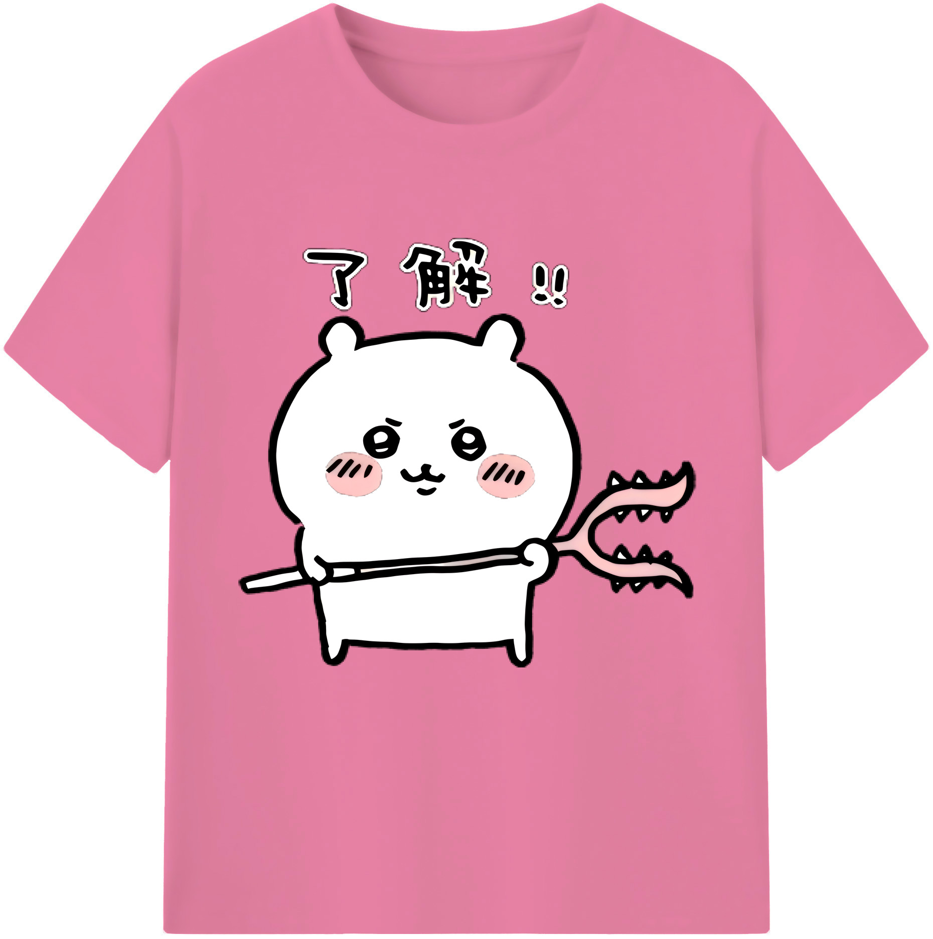 （画像用） ちいかわ ちいかわ Chii-kawa chiikawa 綿100％半袖Tシャツ（フロントプリント）
